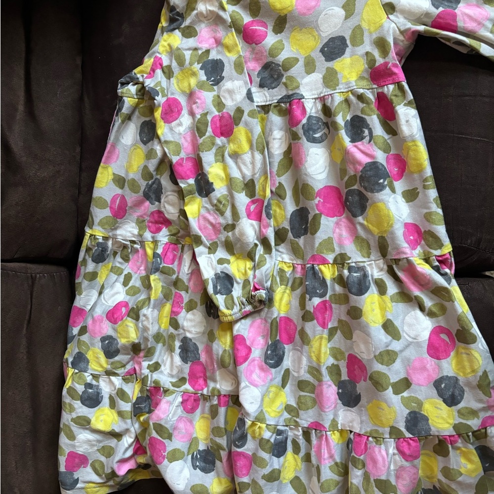 Colorful Polka Dot Long Sleeve Dress - Hanna Anderson size 130